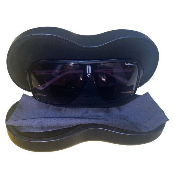 NEW Carrera 27 Black Grey Wrap Shield EYEWEAR Unisex Plastic SUNGLASSES XSZ90 - Picture 7 of 7